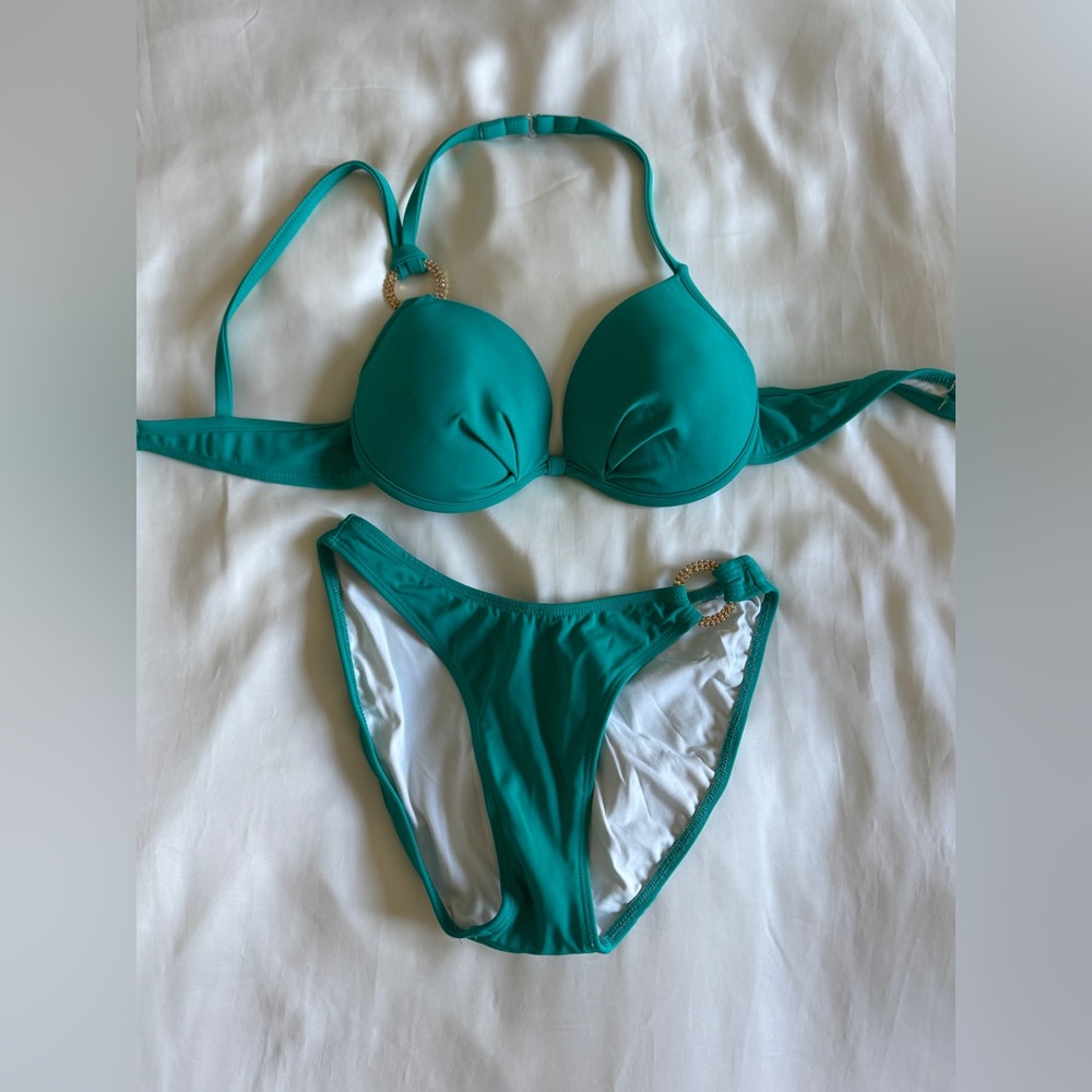Jamye Shaw Teal Bikini Set